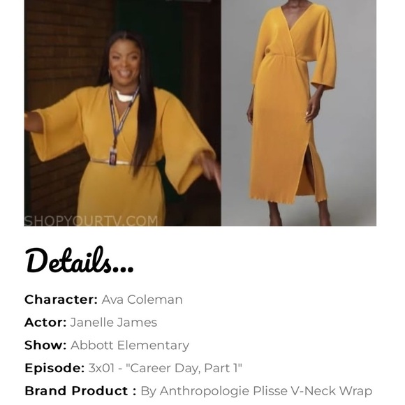 NWT By Anthropologie Plisse V-Neck Wrap Midi xxs petite - Picture 6 of 9